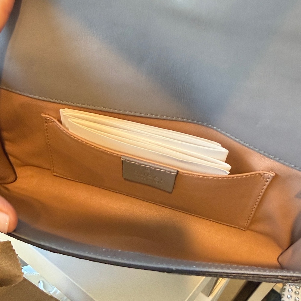 Gucci python GG Grey Clutch - Picture 6 of 8